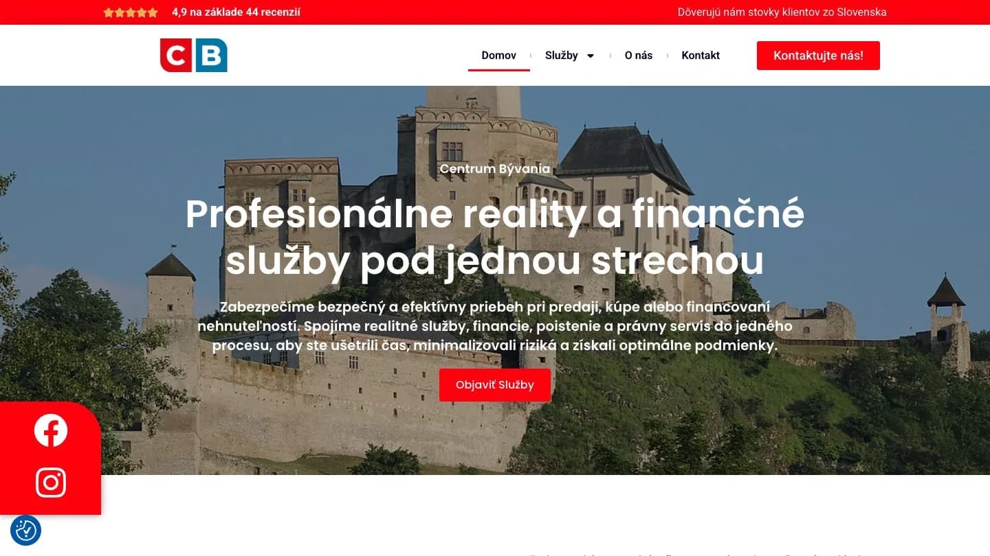 Náhľad webu centrumbyvaniatrencin.sk