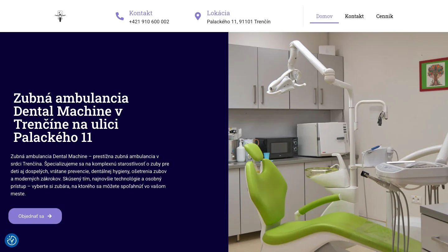 Náhľad webu dentalmachine.sk